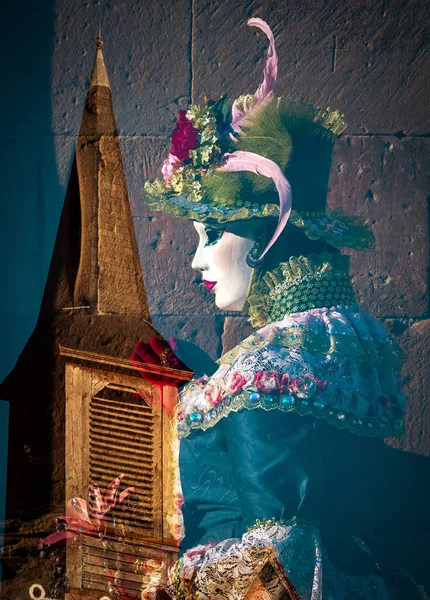 Redakcja Marca 2022 Rosheim Francja Karnawał Wenecki Najpiękniejsze Maski Sfotografowane — Zdjęcie stockowe