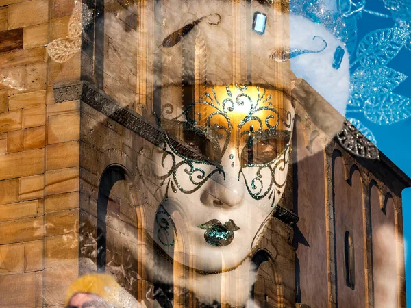 Redakcja Marca 2022 Rosheim Francja Karnawał Wenecki Najpiękniejsze Maski Sfotografowane — Zdjęcie stockowe