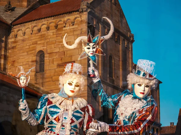Redaktionell Mars 2022 Rosheim Frankrike Venetiansk Karneval Vackraste Masker Fotograferade — Stockfoto