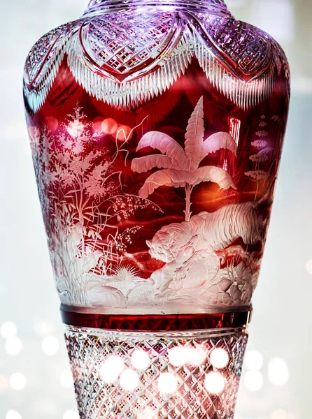 非常漂亮的水晶产品 酒杯和装饰性玻璃器皿 阿尔萨斯 — 图库照片