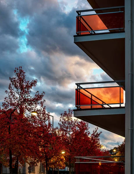 Novos Modernos Apartamentos Residenciais Arranha Céus Estrasburgo França — Fotografia de Stock