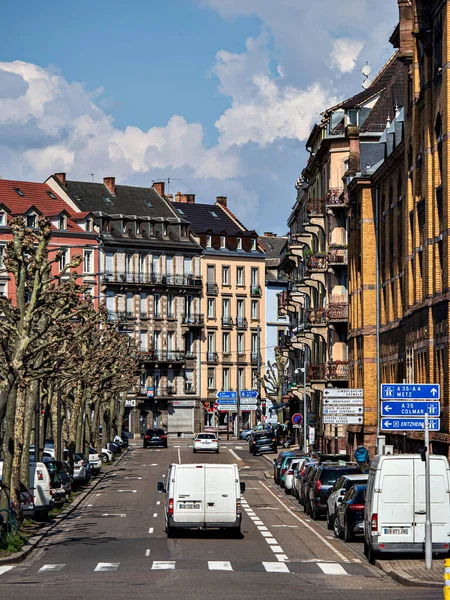 Streets Old Town Strasbourg Sunny Day Perspective France — Stock Photo, Image