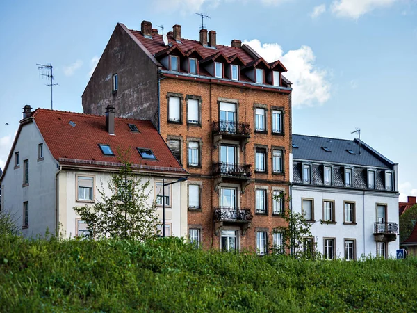 Streets Old Town Strasbourg Sunny Day Perspective France — Stock Photo, Image