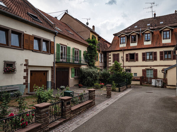 Old streets and medieval village Marmoutier, Alsace, France