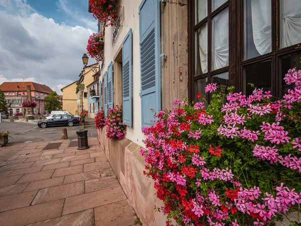 Old streets and medieval village Marmoutier, Alsace, France