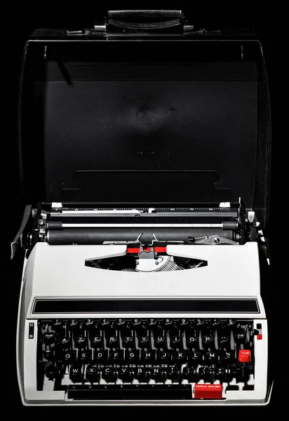 Old Vintage Typewriter Two Colors Red Black Stylish Rare Mechanical — Stock Photo, Image