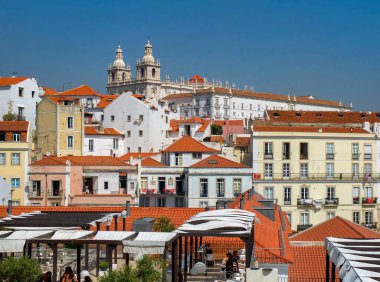 Panoramik Lizbon eski şehir, Portekiz