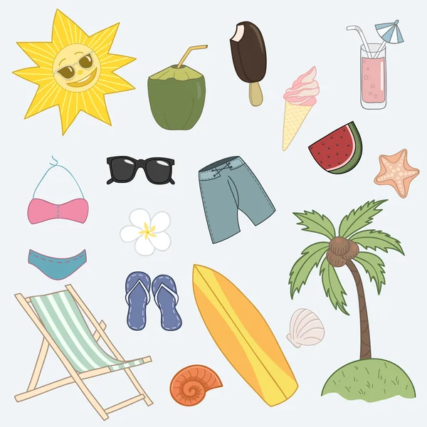 Conjunto de ícone de férias —  Vetores de Stock