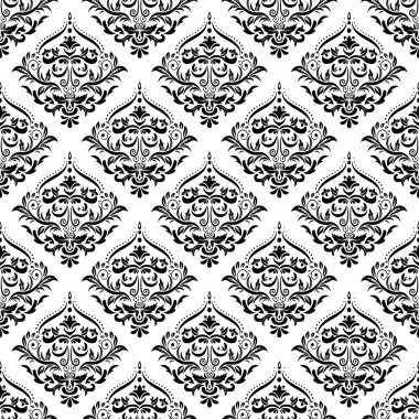 vektör. Dikişsiz damask deseni