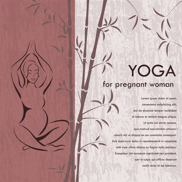 Yoga para mujeres embarazadas. Contexto . — Vector de stock