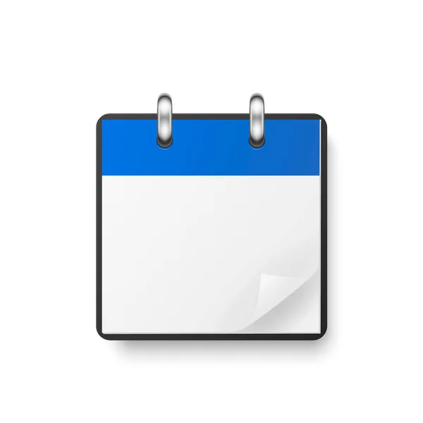 Вектор 3d Blue Modern Проста мінімалістична реалістична піктограма календаря ізольована. Новий рік, Концепція Святвечір. Розробка шаблону паперового календаря. Квадратний ізольований календар зі складеним папером — стоковий вектор