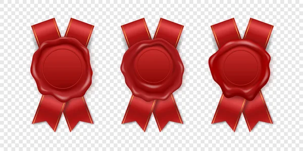 Vektör 3d Gerçekçi Vintage Red Stamp, Wax Seal Seal tecrit edildi. Balmumu, Pul, Kalite Sertifikası, Belge, Mektup, Zarf. İz, Wax Insignia, Tag. Garanti, Gizli İşaret, Etiket