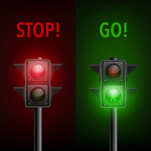 Vector 3d Realistic Detailed Road Traffic Lights Icon Set Isolated. Safety Rules Concept, Design Template. Stoplight, Turned On Traffic Lights with Red and Yellow Light. Pedestrian Traffic Light.