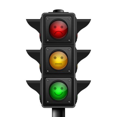 Vektör 3d Gerçekçi Yol Trafik Işıkları izole edildi. Dur, bekle, sinyal gönder. Güvenlik Kuralları Konsepti Tasarım Şablonu. Kırmızı, sarı ve yeşil ışıklarla trafik ışıklarını yaktım. Bilgisel.