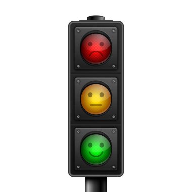 Vektör 3d Gerçekçi Yol Trafik Işıkları izole edildi. Dur, bekle, sinyal gönder. Güvenlik Kuralları Konsepti Tasarım Şablonu. Kırmızı, sarı ve yeşil ışıklarla trafik ışıklarını yaktım. Bilgisel.
