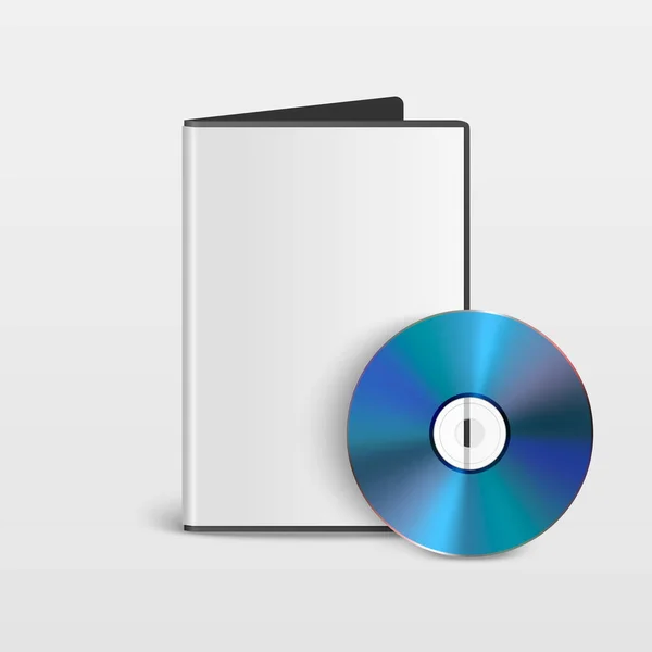 Vector Realistic Dvd Plastic Case Isolated White Box Packaging Design — ストックベクタ
