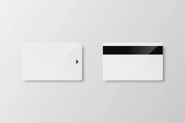 Vector Realistic White Guest Room Plastic Hotel Apartment Keycard Template — Vetor de Stock