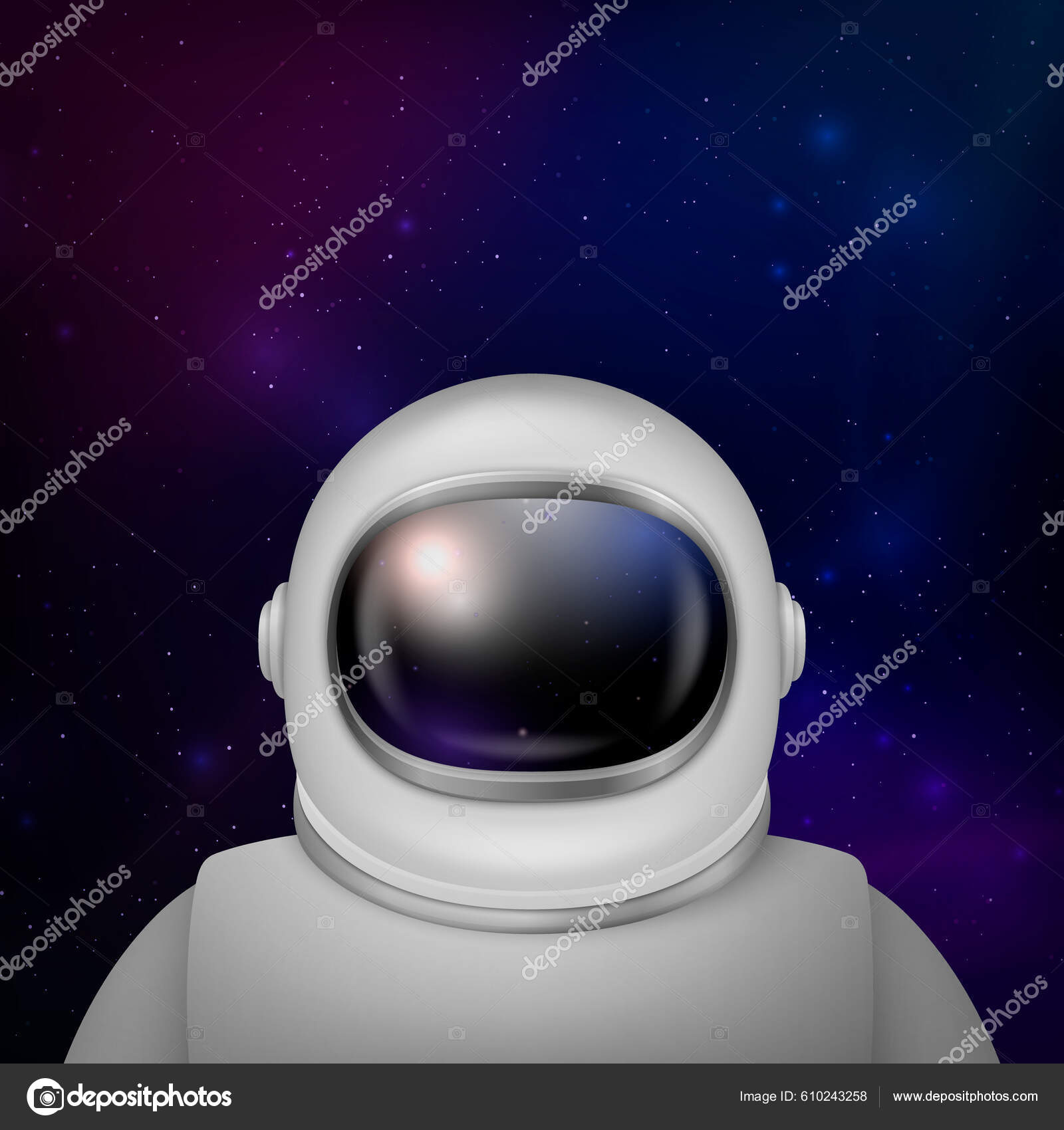 Vector Astronauta Realista Astronauta Traje Espacial Casco Astronauta Sobre  Fondo Vector de stock por ©Gomolach 610243258