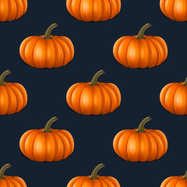 Vector Autumn 할로윈 Seamless Pattern Pumpkins 페이퍼 Wallpapers Invitations Cards — 스톡 벡터