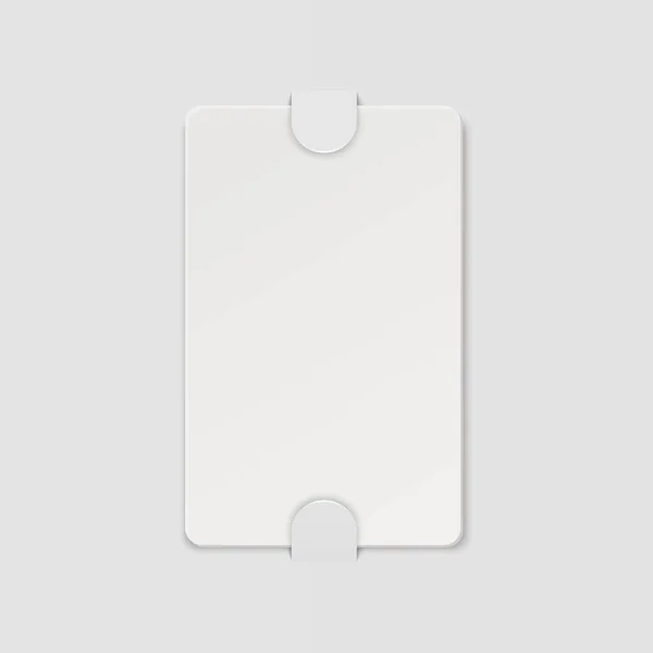 Vector Réaliste Blanc Chambre Hôtes Plastique Hôtel Appartement Keycard Carte — Image vectorielle