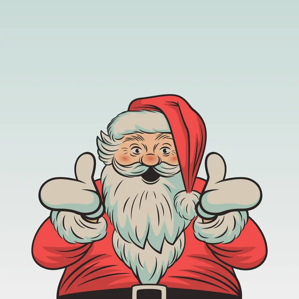 Wesołych Świąt Happy Santa Claus Stylu Komiksu Retro Zdezorientowany Zdezorientowany — Wektor stockowy