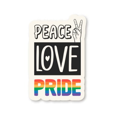 Barış Aşk Gururu. Vektör tişörtü, Çıkartma, Gurur Ayı Kutlaması için Plackard. Tipografi Alıntısı, Lgbt Gökkuşağı, Transseksüel Bayrağı. Gurur Ayı Konsepti. LGBT, Geyler, Lezbiyenler, Haklar için Savaşın.