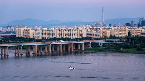 Seúl Corea Del Sur Paisaje Urbano Río Han Corea Del — Foto de Stock