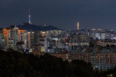 Seul gece manzarası, Güney Kore seyahati 13 Ekim 2021
