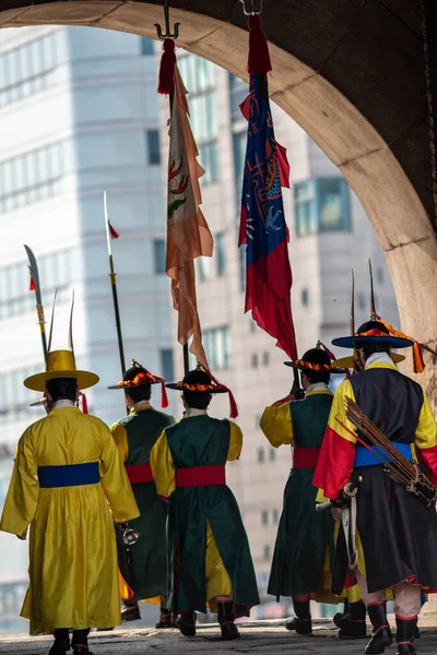 Ceremonia Cambio Guardia Puerta Sungnyemun Seúl Corea Octubre 2021 — Foto de Stock