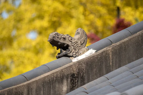 Roof Details Jongmyo Confucian Shrine Dedicated Deceased Kings Queens Korean — Stock Fotó