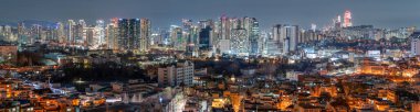 Seul gece manzarası, Güney Kore seyahati 1 Nisan 2022