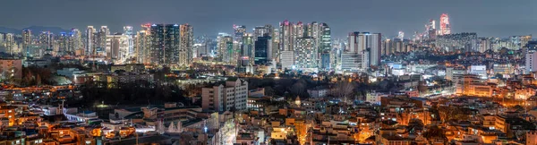 Paisaje Urbano Nocturno Seúl Corea Del Sur Viaje Abril 2022 — Foto de Stock