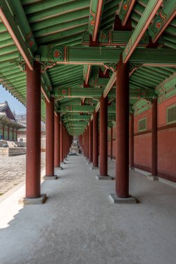Güney Kore 'nin başkenti Seul' de Joseon Hanedanı tarafından 3 Nisan 2022 tarihinde inşa edilen Gyeonghui Sarayı Gyeonghuigung.