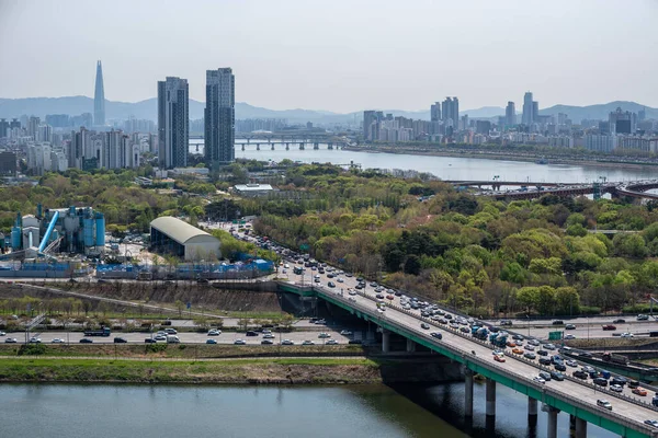 Paisaje Urbano Panorámico Seúl Capital Corea Del Sur Abril 2022 — Foto de Stock