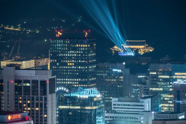 Seoul night cityscape view, South Korea travel on 12 August 2022