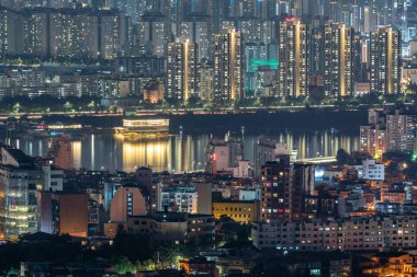 Seoul night cityscape view, South Korea travel on 12 August 2022