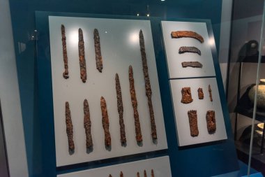 Busan Müzesi 19 Ekim 2022 'de Busan Güney Kore' de tarihi eser ve eserler koleksiyonu