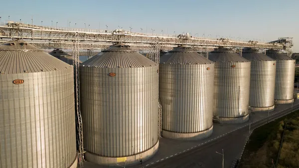 Odessa Ukraine August 2021 Grain Terminals Modern Sea Commercial Port — Stock Photo, Image