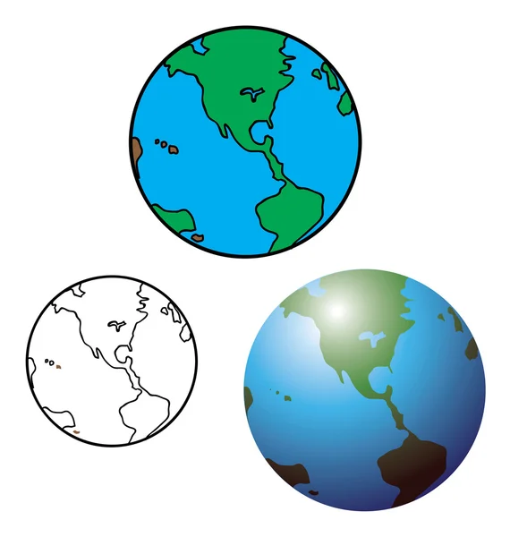 Globo terrestre — Vettoriale Stock