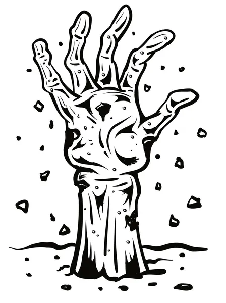 Zombie Hand — Stock Vector