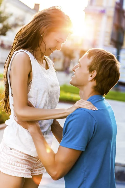 Couple in love  laughing having fun