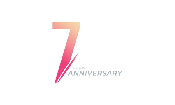 Template 7 years anniversary congratulations Vector Image
