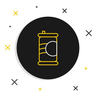 Soda kutusu simgesi beyaz arkaplanda izole edildi. Renkli taslak konsepti. Vektör