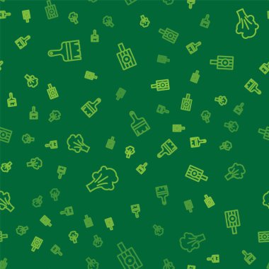 Çizgi fırçasını, spreyini ve spreyini ayarla. Vektör