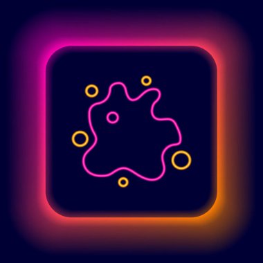 Parlak neon çizgisi boyası ikonu siyah arkaplanda izole edilmiş. Renkli taslak konsepti. Vektör