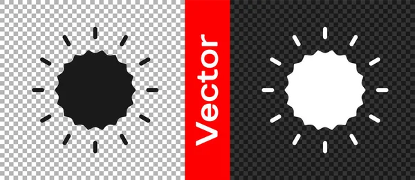 Black Sun ikonen isolerad på transparent bakgrund. Vektor — Stock vektor