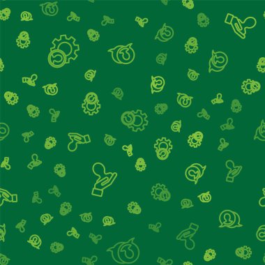 Hat başı avcılığı, arama ekibi için el ve kusursuz şablon üzerine konuşma balonu sohbeti ayarla. Vektör