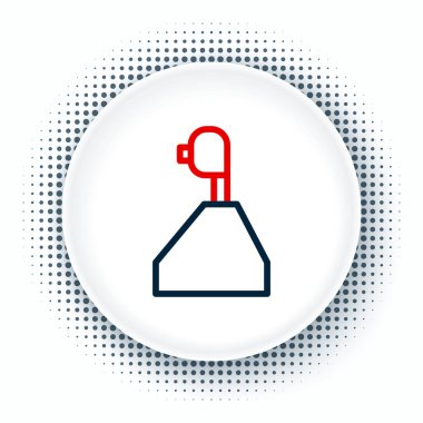 Çizgi Dişli şekil değiştiren simgesi beyaz arkaplanda izole edildi. İletişim simgesi. Renkli taslak konsepti. Vektör