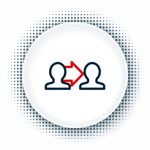 Çizgi Projesi taban simgesi beyaz arkaplanda izole edildi. İş analizi ve planlama, danışmanlık, takım çalışması, proje yönetimi. Renkli taslak konsepti. Vektör