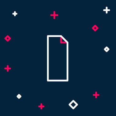 Mavi arka planda izole edilmiş bir kaykay simgesinin şeridi. Renkli taslak konsepti. Vektör